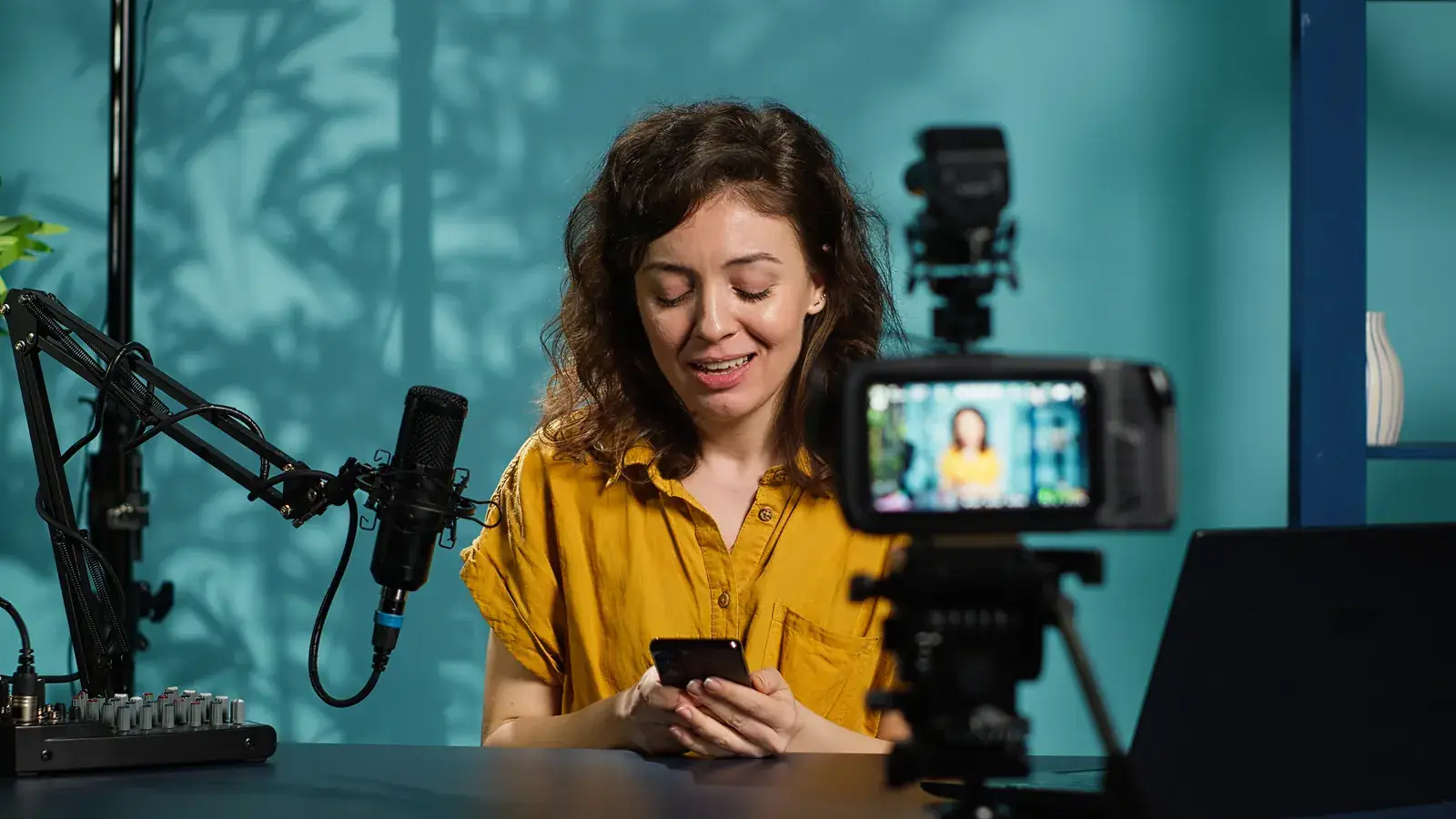 Enregistrement en studio, micro et caméra